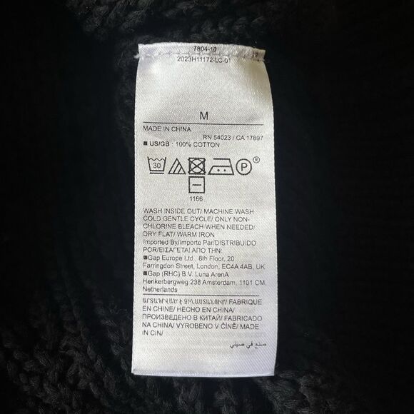 Banana Republic Sleeveless Open Stitch Sweater Sz M Preppy Coastal Capsule Black - Picture 13 of 15